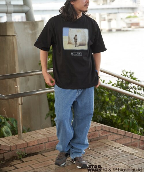 STAR WARS（スターウォーズ）の「STAR WARS スターウォーズ エピソード1 ロゴTシャツ（Tシャツ/カットソー・メンズ・ブラック/ホワイト/ネイビー・M/L/LL）」の6枚目の写真