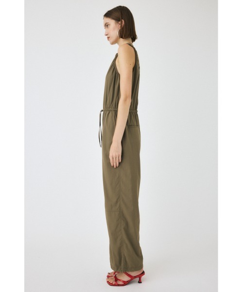 MOUSSY(マウジー)の「NYLON GATHER ジャンプスーツ(つなぎ/オールインワン・レディース・ブラック/カーキ/キナリ・1/2)」の15枚目の写真