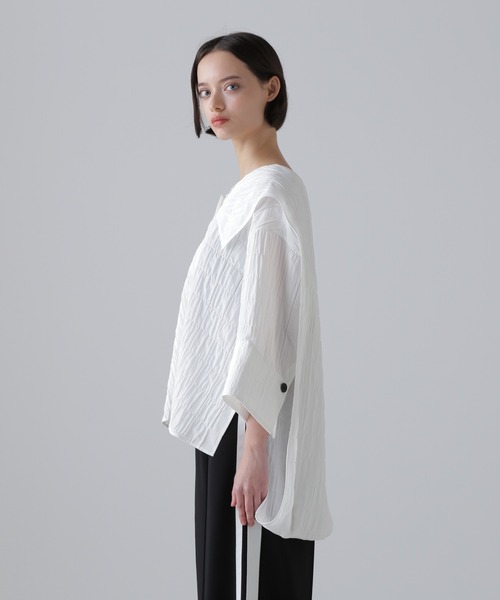 美品 現行 アドーア ADORE ノーカラージャケット ブルゾン 36 白 ADORE