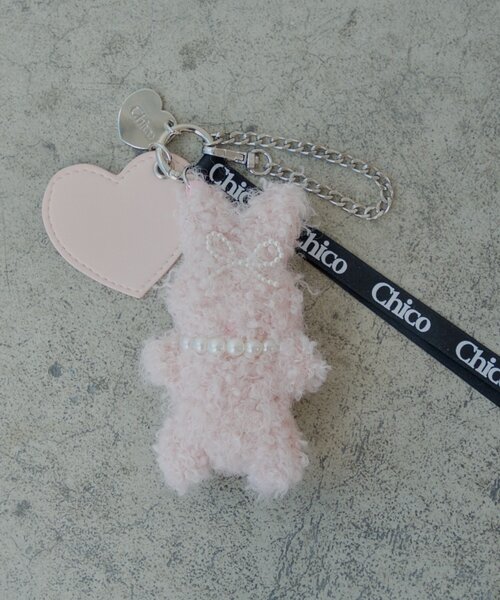 Chico(チコ)の「ファーアニマルモチーフチャーム(ベルト・レディース・ピンク/グレー/アイボリー・FREE)」の3枚目の写真