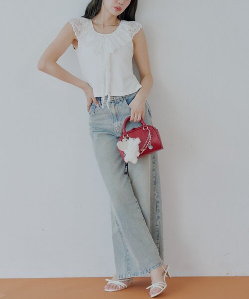 Chico(チコ)の「ファーアニマルモチーフチャーム(ベルト・レディース・ピンク/グレー/アイボリー・FREE)」の4枚目の写真