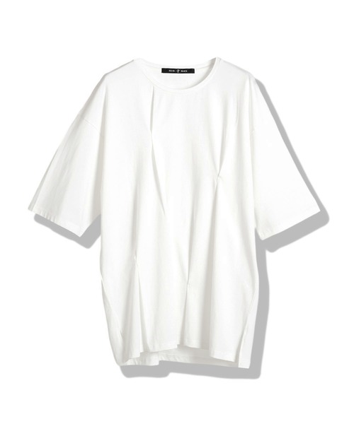 NO ID.（ノーアイディ）の「【NO ID.】Random Tuck Big Pullover / ランダム タック ビッグ プルオーバー（Tシャツ/カットソー・メンズ・ホワイト/ブラック・ONE SIZE）」の20枚目の写真