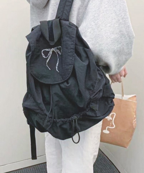 frunco（フランコ）の「リボンリュック（バックパック/リュック・レディース・ブラック・FREE）」の13枚目の写真