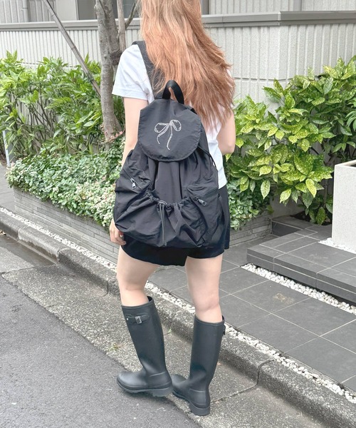 frunco（フランコ）の「リボンリュック（バックパック/リュック・レディース・ブラック・FREE）」の18枚目の写真