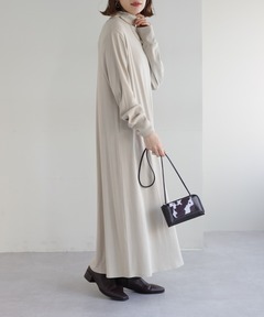 ドレープデザインシャツワンピース（シャツワンピース）｜anuans