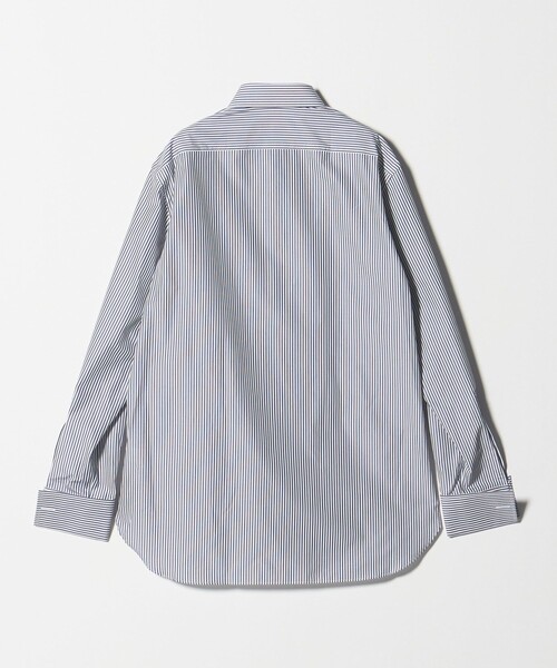 美品 ロエフ 3,4万「トーマスメイソン」シャツワンピース LOEFF ホワイト 美品 LOEFF ロエフ スリーピングシャツ ワンピース バンドカラー