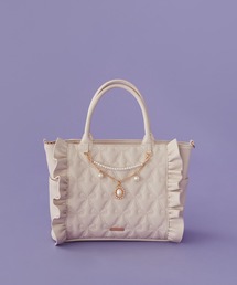 Maison de FLEUR | チャーム付きリボンキルティング2Wayトート(トートバッグ)