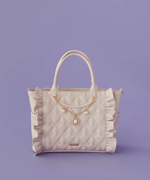 メゾンドフルール リボンチャーム付き 2WAY トートバッグ ピンク メゾン ド フルール Maison de FLEUR ダブルリボン2Wayトート