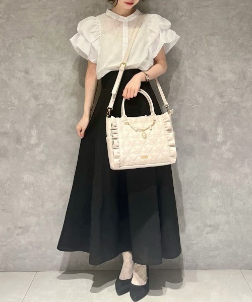 Maison de FLEUR（メゾンドフルール）の「チャーム付きリボンキルティング2Wayトート（トートバッグ・レディース・ブラック/ライトピンク・FREE）」の20枚目の写真