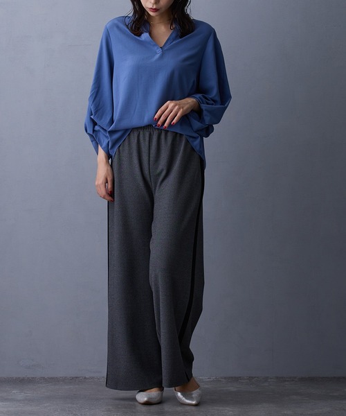 NICOLE white(ニコルホワイト)の「杢ジャガードパンツ(その他パンツ・レディース・グレー/チャコール・FREE)」の15枚目の写真