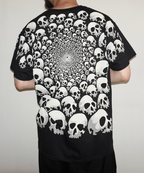 2AM(ツーエイエム)の「LIQUID BLUE リキッドブルー / "skull"TEE スカルグラデーション(Tシャツ/カットソー・メンズ・ブラック・LARGE/X-LARGE/MEDIUM)」の3枚目の写真