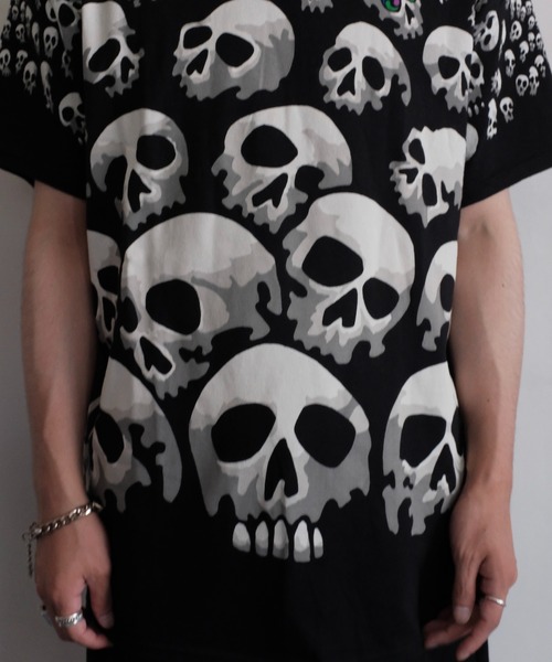 2AM(ツーエイエム)の「LIQUID BLUE リキッドブルー / "skull"TEE スカルグラデーション(Tシャツ/カットソー・メンズ・ブラック・LARGE/X-LARGE/MEDIUM)」の6枚目の写真