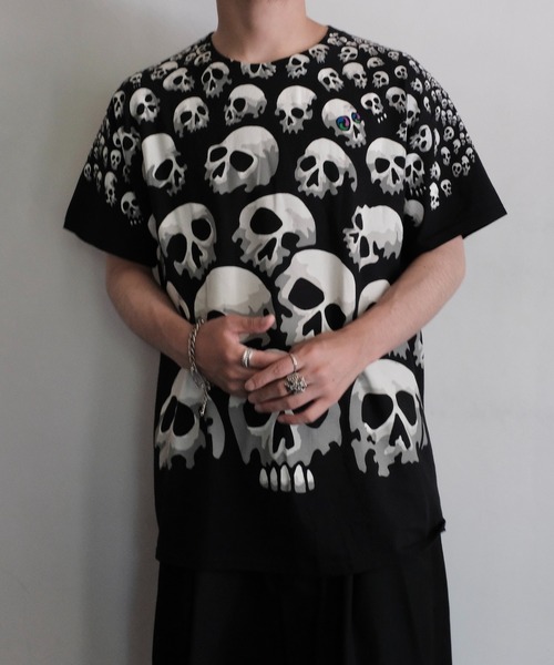 2AM(ツーエイエム)の「LIQUID BLUE リキッドブルー / "skull"TEE スカルグラデーション(Tシャツ/カットソー・メンズ・ブラック・LARGE/X-LARGE/MEDIUM)」の16枚目の写真