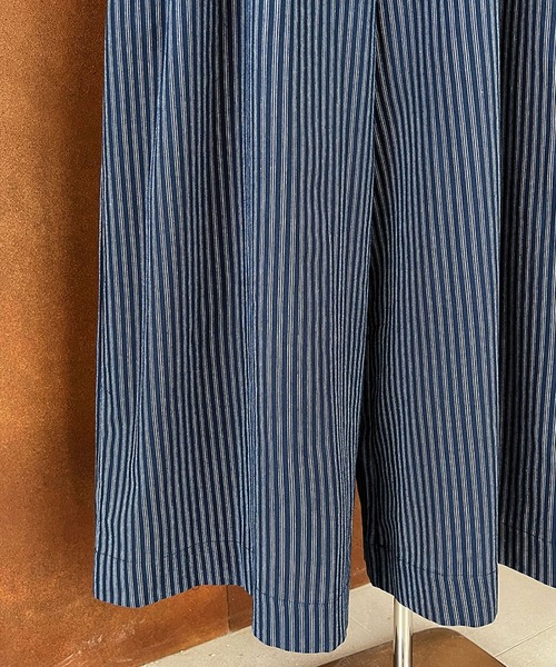 MAISON DE THERESE（メゾン ド テレーズ）の「ブルーストライプのサロペットオール（サロペット/オーバーオール・レディース・ブルー・M/L）」の21枚目の写真