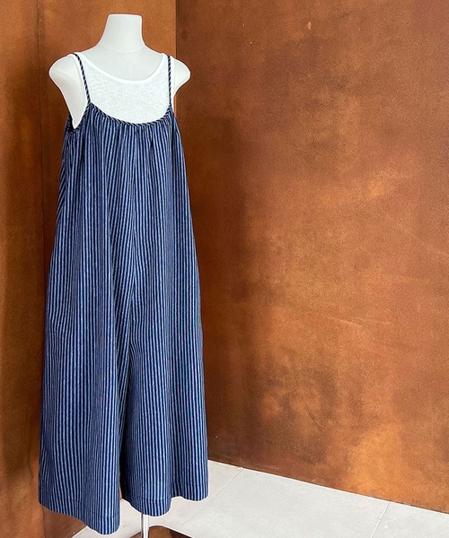 MAISON DE THERESE（メゾン ド テレーズ）の「ブルーストライプのサロペットオール（サロペット/オーバーオール・レディース・ブルー・M/L）」の16枚目の写真