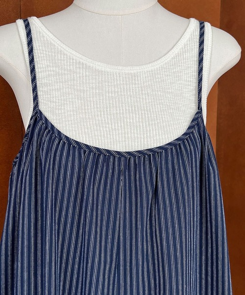 MAISON DE THERESE（メゾン ド テレーズ）の「ブルーストライプのサロペットオール（サロペット/オーバーオール・レディース・ブルー・M/L）」の18枚目の写真
