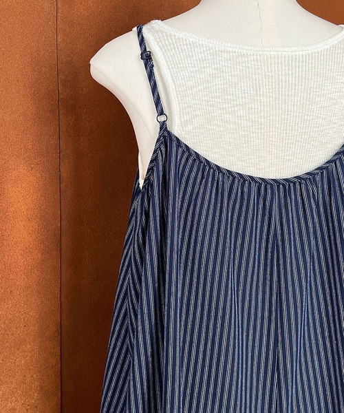 MAISON DE THERESE（メゾン ド テレーズ）の「ブルーストライプのサロペットオール（サロペット/オーバーオール・レディース・ブルー・M/L）」の19枚目の写真