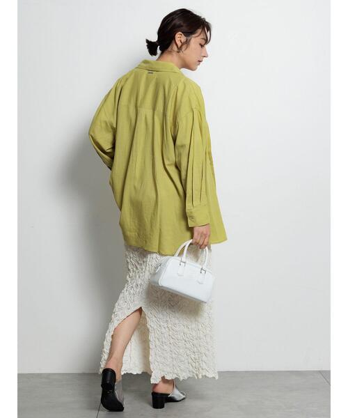 Te chichi（テチチ）の「エンブロイダリーシャーリングスカート（スカート・レディース・ブラック/オフホワイト・F）」の6枚目の写真