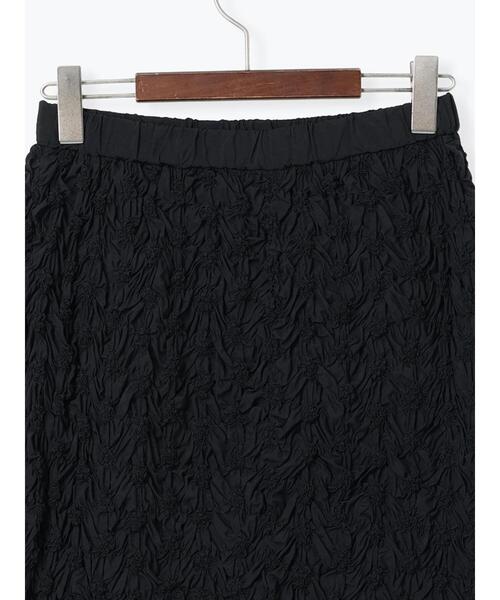 Te chichi（テチチ）の「エンブロイダリーシャーリングスカート（スカート・レディース・ブラック/オフホワイト・F）」の22枚目の写真
