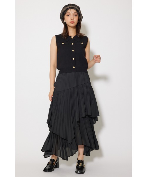 rienda(リエンダ)の「プリーツティアードマキシスカート 夏服 秋服(スカート・レディース・ホワイト/ピンク/ブラック・SMALL/MEDIUM)」の10枚目の写真