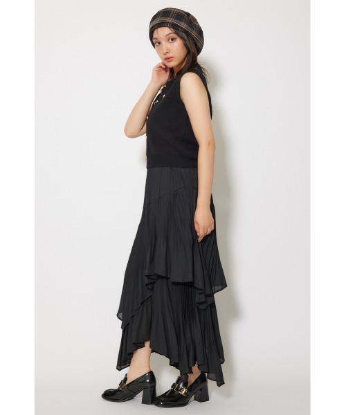 rienda(リエンダ)の「プリーツティアードマキシスカート 夏服 秋服(スカート・レディース・ホワイト/ピンク/ブラック・SMALL/MEDIUM)」の11枚目の写真