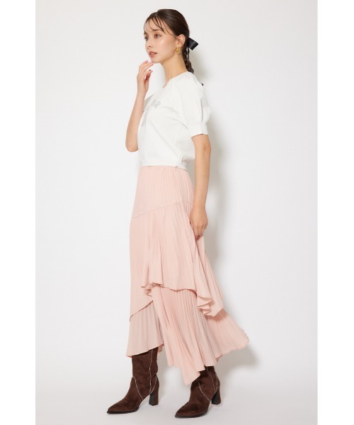 rienda(リエンダ)の「プリーツティアードマキシスカート 夏服 秋服(スカート・レディース・ホワイト/ピンク/ブラック・SMALL/MEDIUM)」の14枚目の写真