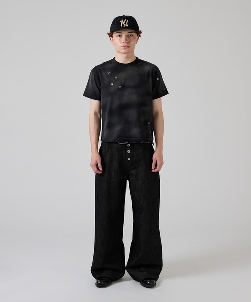 kutir(クティール)の「EYELET DESIGN CROPPED TEE/ハトメデザインクロップドTEE(Tシャツ/カットソー・メンズ・ブラック/オフホワイト/杢グレー・MEDIUM/LARGE)」の20枚目の写真
