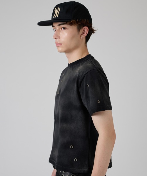 kutir(クティール)の「EYELET DESIGN CROPPED TEE/ハトメデザインクロップドTEE(Tシャツ/カットソー・メンズ・ブラック/オフホワイト/杢グレー・MEDIUM/LARGE)」の17枚目の写真
