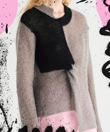 【soduk】 ニット soduk patchwork knit tops pink スドーク ニット