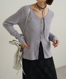 Omekashi | ベロアモール2WAYカーディガン(カーディガン/ボレロ)