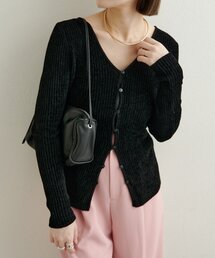 Omekashi | ベロアモール2WAYカーディガン(カーディガン/ボレロ)