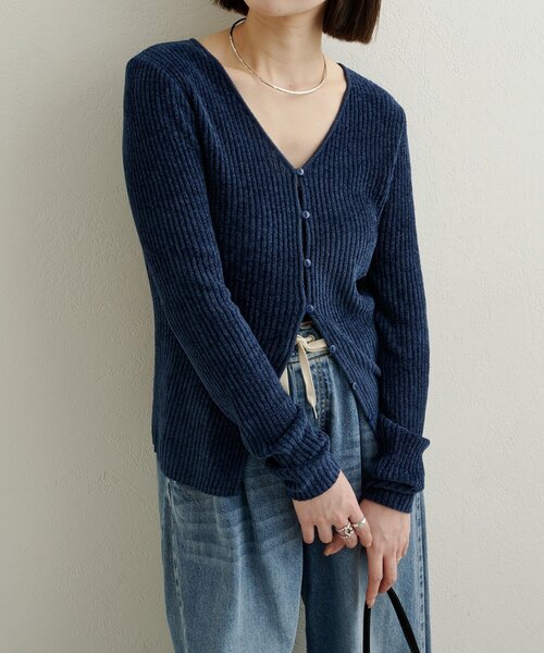 Omekashi（オメカシ）の「ベロアモール2WAYカーディガン（カーディガン/ボレロ・レディース・ベージュ/ブラック/ライトグレー/ネイビー/ベージュ系その他2・FREE）」の19枚目の写真