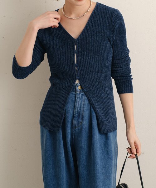 Omekashi（オメカシ）の「ベロアモール2WAYカーディガン（カーディガン/ボレロ・レディース・ベージュ/ブラック/ライトグレー/ネイビー/ベージュ系その他2・FREE）」の22枚目の写真