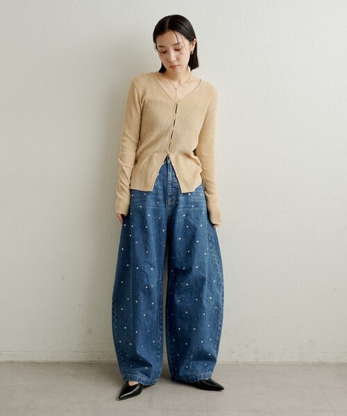 Omekashi（オメカシ）の「ベロアモール2WAYカーディガン（カーディガン/ボレロ・レディース・ベージュ/ブラック/ライトグレー/ネイビー/ベージュ系その他2・FREE）」の18枚目の写真