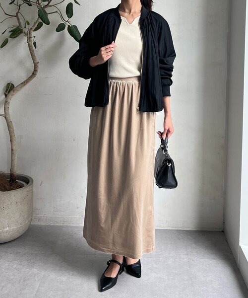 Chez toi（シェトワ）の「バルーンブルゾン（ブルゾン・レディース・ベージュ/ブラック/グレイッシュベージュ・FREE）」の4枚目の写真