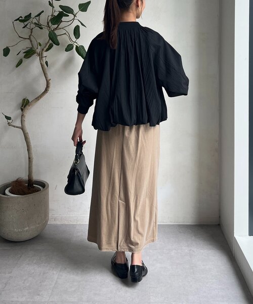 Chez toi（シェトワ）の「バルーンブルゾン（ブルゾン・レディース・ベージュ/ブラック/グレイッシュベージュ・FREE）」の5枚目の写真