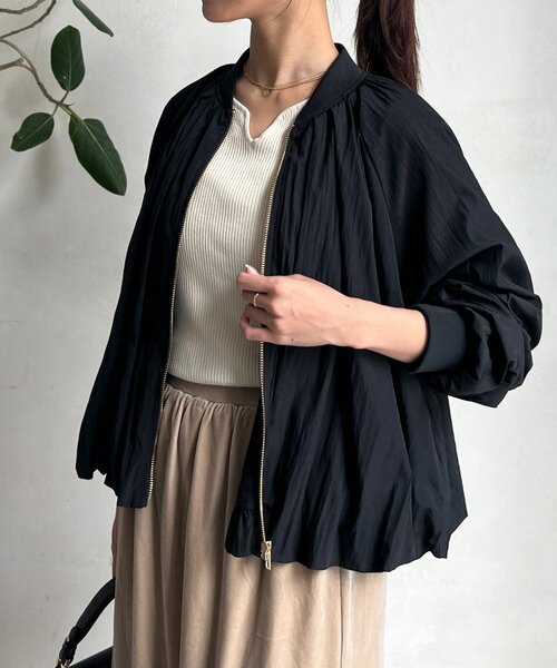 Chez toi（シェトワ）の「バルーンブルゾン（ブルゾン・レディース・ベージュ/ブラック/グレイッシュベージュ・FREE）」の9枚目の写真