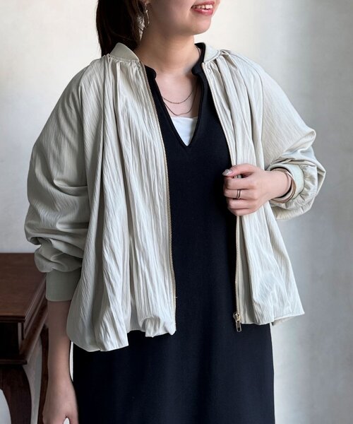 Chez toi（シェトワ）の「バルーンブルゾン（ブルゾン・レディース・ベージュ/ブラック/グレイッシュベージュ・FREE）」の21枚目の写真