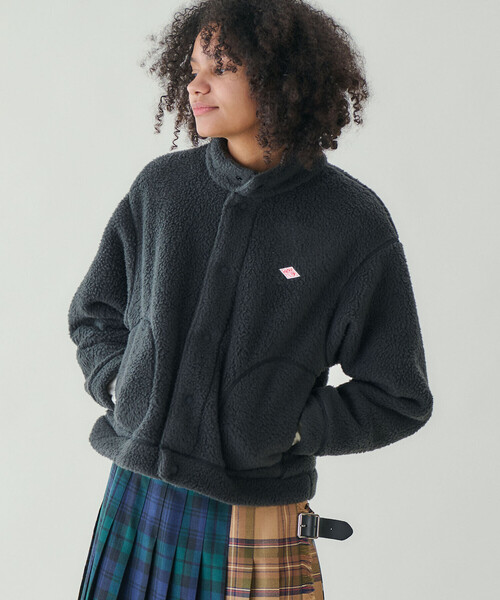 【極美品】DANTON 別注 ポリエステルタフタ ノーカラーブルゾン L 極美品】DANTON 別注 ポリエステルタフタ ノーカラーブルゾン L