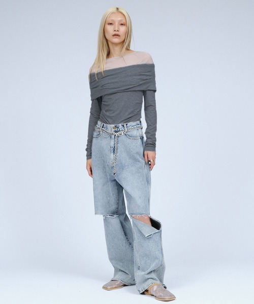 THINGS THAT MATTER（シングス ザット マター）の「NEW PRETENSE OFF-SHOULDER TOPS / ニュープリテンスオフショルダートップス（その他トップス・レディース・ブラック/チャコールグレー/ブラウン・FREE）」の13枚目の写真