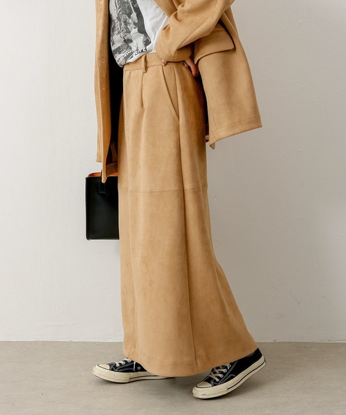 セール】スエードロングスカート 【セットアップ対応】（スカート
