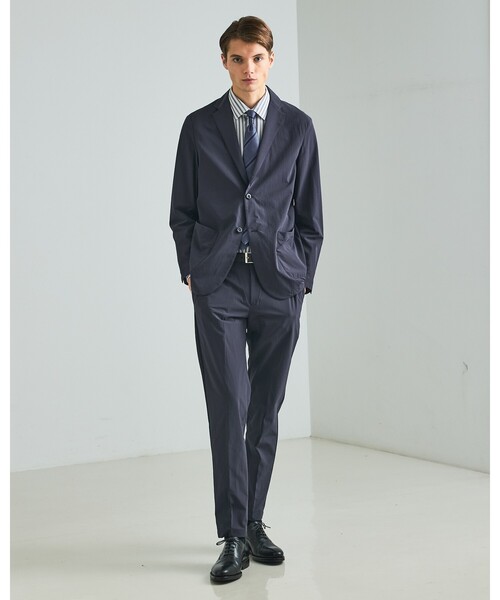 DESIGNWORKS（デザインワークス）の「【PERTEX(R) EQUILIBRIUM】2B テック ジャケット / 透湿性 / 撥水性 / セットアップ対応（テーラードジャケット・メンズ・チャコールグレー/ネイビー・44/50/46/48/52）」の3枚目の写真