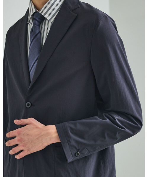 DESIGNWORKS（デザインワークス）の「【PERTEX(R) EQUILIBRIUM】2B テック ジャケット / 透湿性 / 撥水性 / セットアップ対応（テーラードジャケット・メンズ・チャコールグレー/ネイビー・44/50/46/48/52）」の7枚目の写真