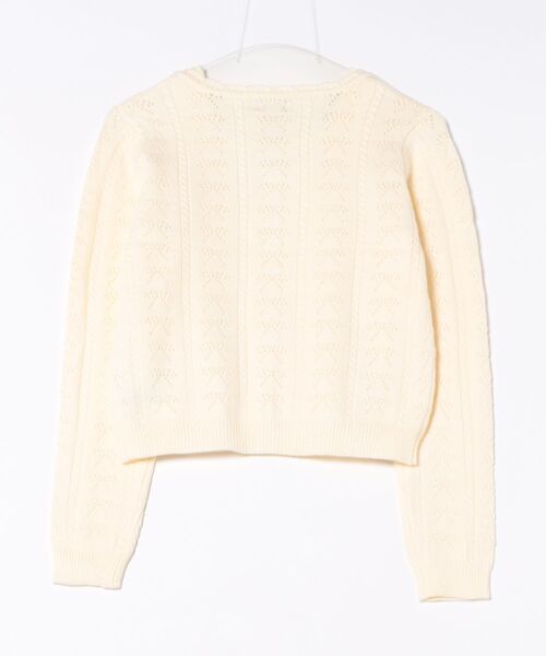 flower(フラワー)の「リボンアンサンブルニット(ニット/セーター・レディース・ライトブルー/アイボリー/グレー・FREE)」の4枚目の写真