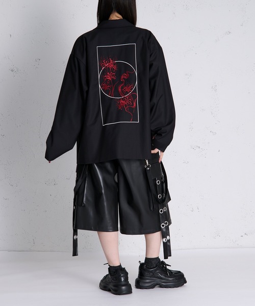 狐独(コドク)の「ハトメコードレザーカーゴパンツ(カーゴパンツ・メンズ・ブラック・LARGE/MEDIUM/SMALL)」の2枚目の写真