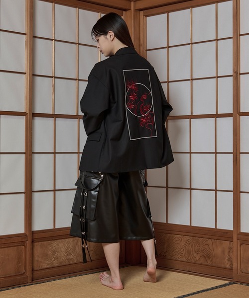 狐独(コドク)の「ハトメコードレザーカーゴパンツ(カーゴパンツ・メンズ・ブラック・LARGE/MEDIUM/SMALL)」の17枚目の写真