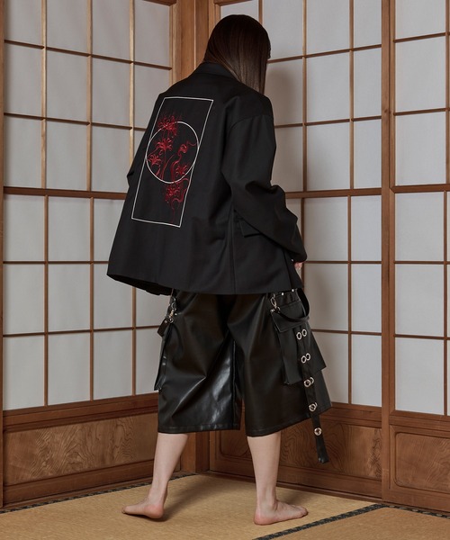 狐独(コドク)の「ハトメコードレザーカーゴパンツ(カーゴパンツ・メンズ・ブラック・LARGE/MEDIUM/SMALL)」の18枚目の写真