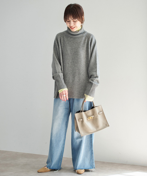 Spick & Span（スピックアンドスパン）の「《追加》シアーハイネックプルオーバー（Tシャツ/カットソー・レディース・ブラック/ホワイト/イエロー系その他/ブルー・FREE）」の10枚目の写真