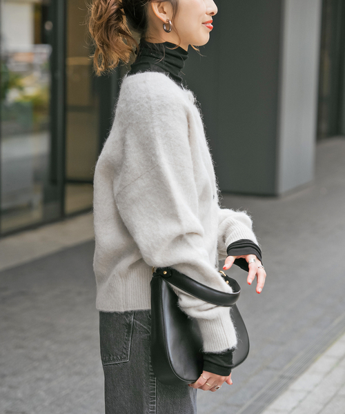 Spick & Span（スピックアンドスパン）の「《追加》シアーハイネックプルオーバー（Tシャツ/カットソー・レディース・ブラック/ホワイト/イエロー系その他/ブルー・FREE）」の12枚目の写真