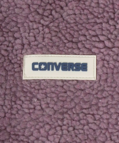 CONVERSE(コンバース)の「CONVERSE white(コンバース ホワイト)ボアフリース スタンドネックフードブルゾンジャケット レディース(ブルゾン・レディース・ピンク/アイボリー/ブラック/モカ・L/M)」の5枚目の写真